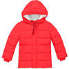 Parka Puffer Coat, Tomato - Coats - 1 - thumbnail