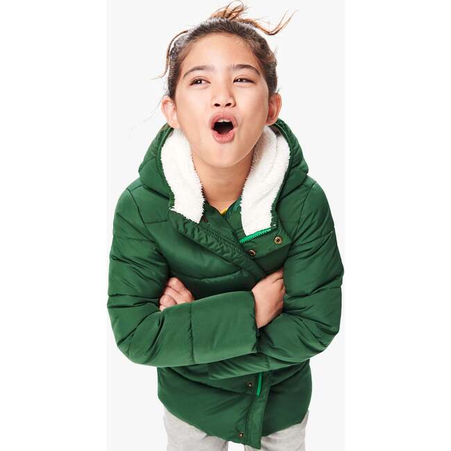 Parka Puffer Coat, Evergreen - Coats - 2