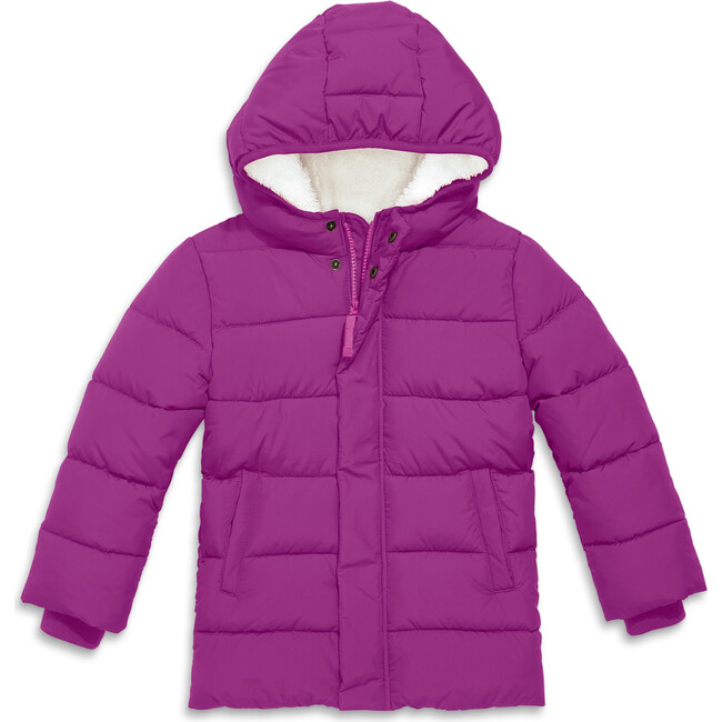 Parka Puffer Coat, Boysenberry