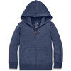 Cozy Fleece Zip Hoodie, Heather Navy - Sweatshirts - 1 - thumbnail