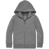 Cozy Fleece Zip Hoodie, Heather Black - Sweatshirts - 1 - thumbnail