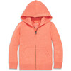 Cozy Fleece Zip Hoodie, Heather Clementine - Sweatshirts - 1 - thumbnail