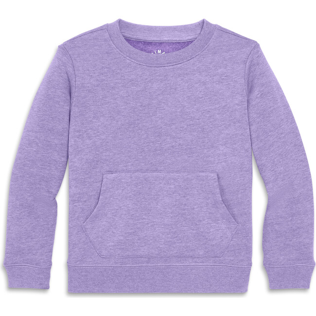 Cozy Fleece Crewneck Sweatshirt, Heather Iris