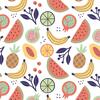 Short Sleeve Bodysuit, Cheerful Fruits - Onesies - 3