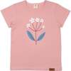 Pink Graphic T-Shirt, Mini Flowers - T-Shirts - 1 - thumbnail