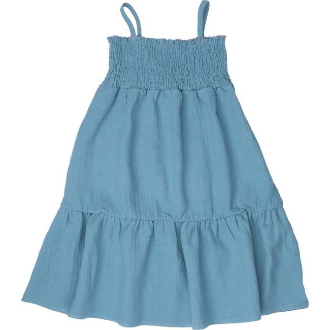 Strap Dress, Blue Muslin