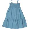 Strap Dress, Blue Muslin - Dresses - 1 - thumbnail