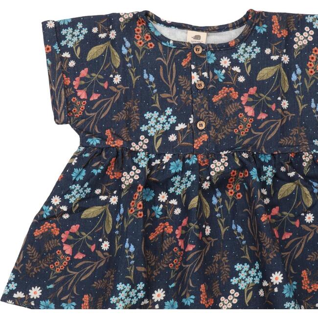 Muslin Short Sleeve Blouse, Floral Night - Blouses - 2