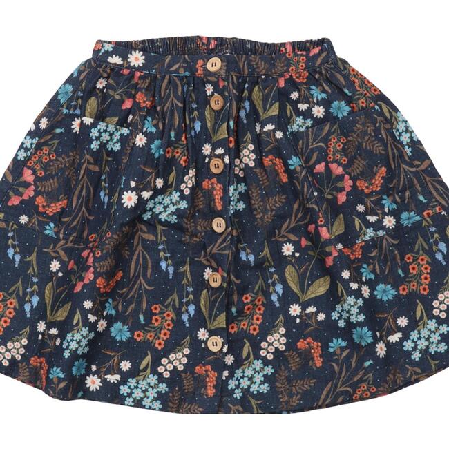 Muslin Floral Skirt, Floral Night - Skirts - 2