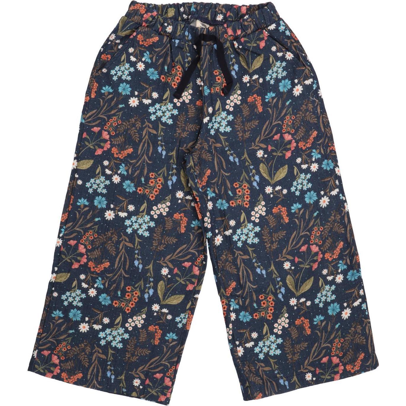 Muslin Floral Pants, Floral Night - Pants - 1