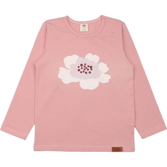 Long Sleeve Pink Shirt, Mini Flowers