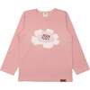 Long Sleeve Pink Shirt, Mini Flowers - T-Shirts - 1 - thumbnail