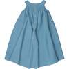 Flared Dress, Blue Muslin - Dresses - 1 - thumbnail