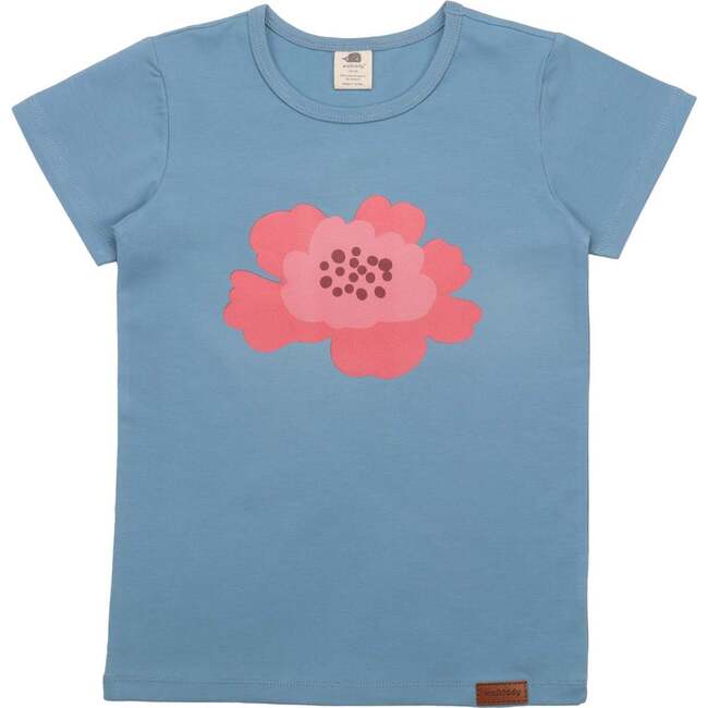 Blue Graphic T-Shirt, Mini Flowers