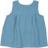 Blouse Top, Blue Muslin - Blouses - 3