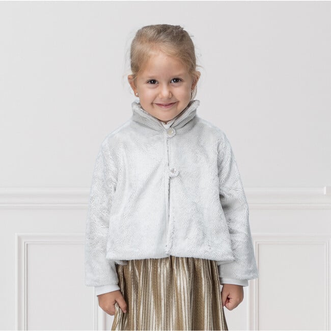 Dune Baby Girl Cap Jacket, Off-White