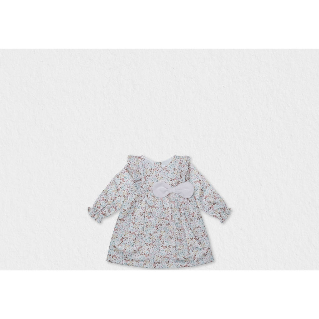 Dara Cotton Dress, Flowery Lilac - Dresses - 1