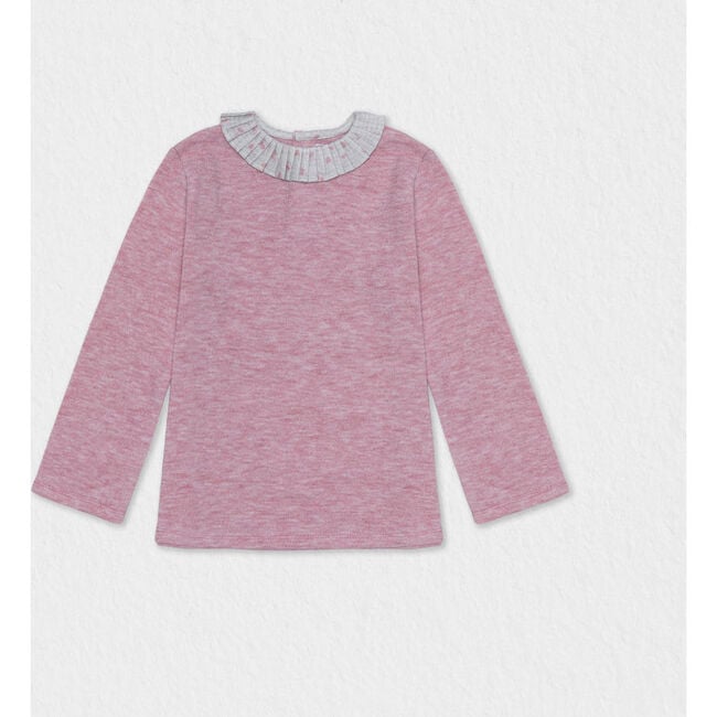 Carine Long Sleeve Tee, Pink Chiné