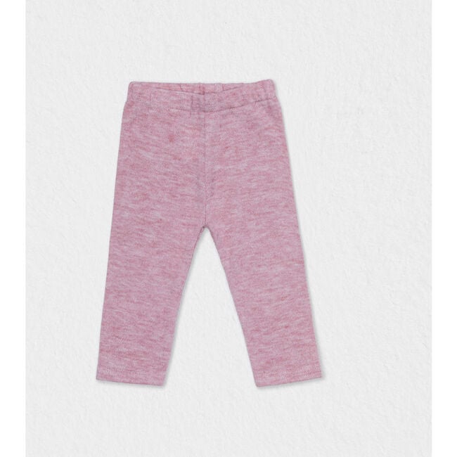 Bibi Baby Girl Leggings, Pink Chiné