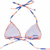 Women's Sustainable Halter Neck Tie Front Triangle Bikini Top, Tropicana Vacay - Two Pieces - 2