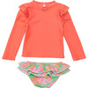 UPF50+ Sustainable Ruffle Set, Coastal Shells - Two Pieces - 2