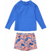 UPF50+ Sustainable Long Sleeve Top & Short Set, Tropicana Vacay - Two Pieces - 1 - thumbnail