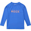 UPF50+ Sustainable Crew Neck Long Raglan Sleeve UPF50+ Rash Top, Azure Blue - Rash Guards - 1 - thumbnail