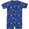 UPF50+ Short Raglan Sleeve Short Sunsuit, Sailboat Rock - One Pieces - 1 - thumbnail