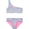 UPF50+ One Shoulder Reversible Bikini, Daisy Chain - Two Pieces - 1 - thumbnail