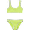 UPF50+ Contrast Piped Sleeveless Crop Bikini, Citron Zest - Two Pieces - 1 - thumbnail