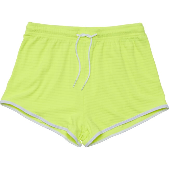 UPF50+ Contrast Piped Drawstring Swim Shorts, Citron Zest - Swim Trunks - 1