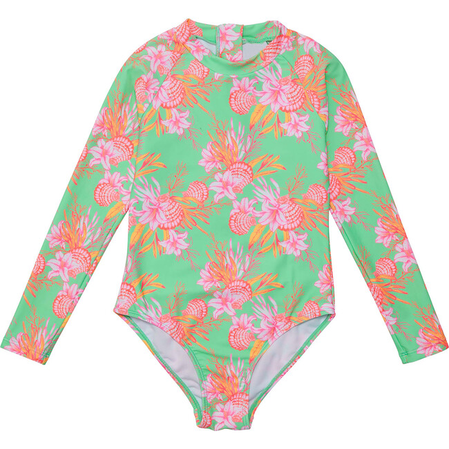 Sustainable Long Sleeve Surf Suit, Coastal Shells