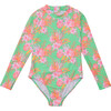 Sustainable Long Sleeve Surf Suit, Coastal Shells - One Pieces - 1 - thumbnail