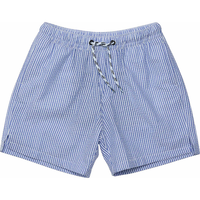 Sustainable Comfort Lined Drawstring Swim Short, Parisian Summer