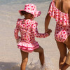 UPF50+ Long Sleeve Ruffle Set, Berry Sweet - Two Pieces - 3