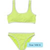 UPF50+ Contrast Piped Sleeveless Crop Bikini, Citron Zest - Two Pieces - 3