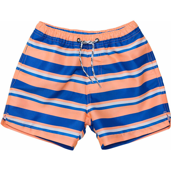 Sustainable Comfort Lined Drawstring Swim Short, Tropicana Stripe