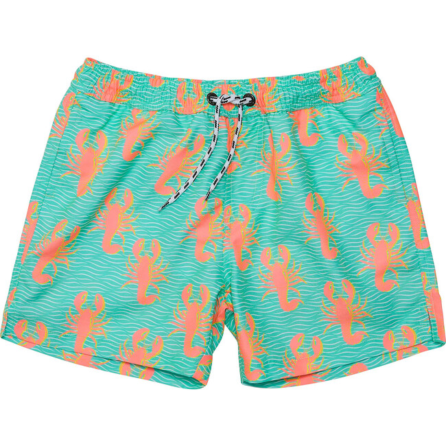 Sustainable Comfort Lined Drawstring Swim Short, Ocean Clawed