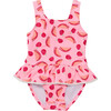 Sleeveless Ruffle Waist Skirt Swimsuit, Berry Sweet - One Pieces - 1 - thumbnail