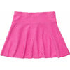 Plush Terry Broad Waist Band Pleated Short Swim Skirt, Bubblegum Bloom - Skirts - 1 - thumbnail