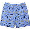 Men's Sustainable Comfort Lined Drawstring Swim Short, Turtle Break - Swim Trunks - 1 - thumbnail