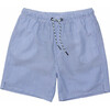 Men's Sustainable Comfort Lined Drawstring Swim Short, Parisian Summer - Swim Trunks - 1 - thumbnail