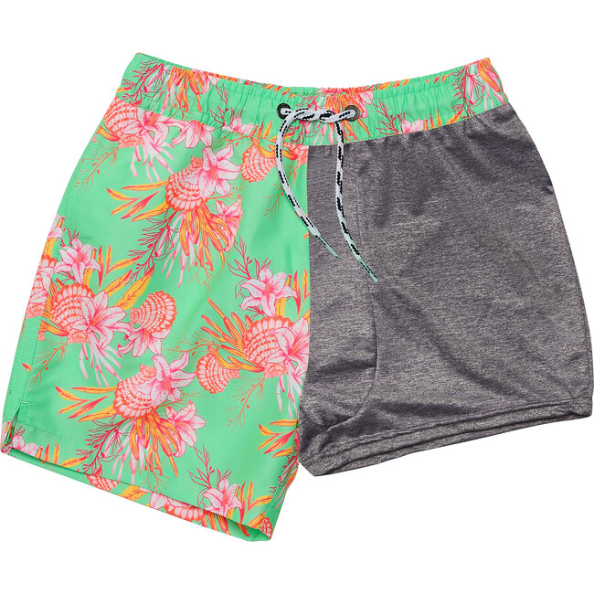 Sustainable Comfort Lined Drawstring Swim Short, Coastal Shells - Swim Trunks - 3