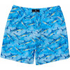 Men's Sustainable Comfort Lined Drawstring Swim Short, Jawsome Waves - Swim Trunks - 2