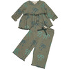 Rib Pant Set, Green Bows - Mixed Apparel Set - 1 - thumbnail