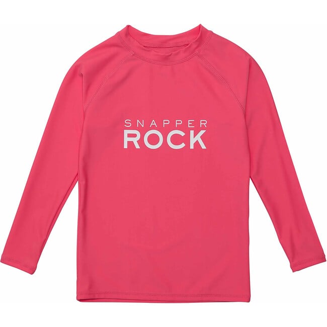 Crew Neck Long Raglan Sleeve Rash Top, Rocking Red