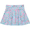 Broad Waist Band Pleated Short Swim Skirt, Daisy Chain - Skirts - 1 - thumbnail