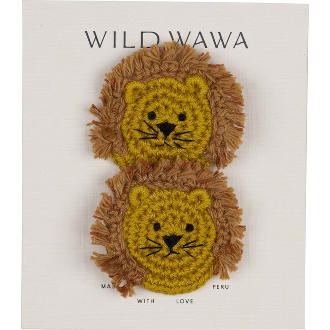 Crochet Lion Clip Set, Mustard