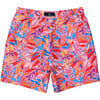 Men's Sustainable Comfort Lined Drawstring Swim Short, Blooming Sunset - Swim Trunks - 2