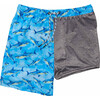 Men's Sustainable Comfort Lined Drawstring Swim Short, Jawsome Waves - Swim Trunks - 3